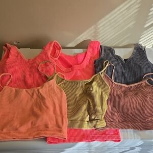 Colorful Women's Ribbed Tank Tops